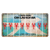 Oklahoma Scissor-Tailed Flycatcher Cut License Plate Strips (Set of 8) Lobster