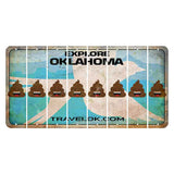 Oklahoma Scissor-Tailed Flycatcher Cut License Plate Strips (Set of 8) Emoji - Poop