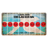 Oklahoma Scissor-Tailed Flycatcher Cut License Plate Strips (Set of 8) Emoji - Angry