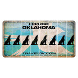 Oklahoma Scissor-Tailed Flycatcher Cut License Plate Strips (Set of 8) Howling Wolf