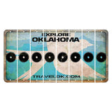 Oklahoma Scissor-Tailed Flycatcher Cut License Plate Strips (Set of 8) Saw Blade