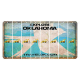 Oklahoma Scissor-Tailed Flycatcher Cut License Plate Strips (Set of 8) Backhoe