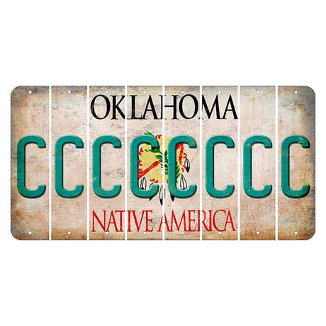 Oklahoma Osage Nation Cut License Plate Strips (Set of 8) C