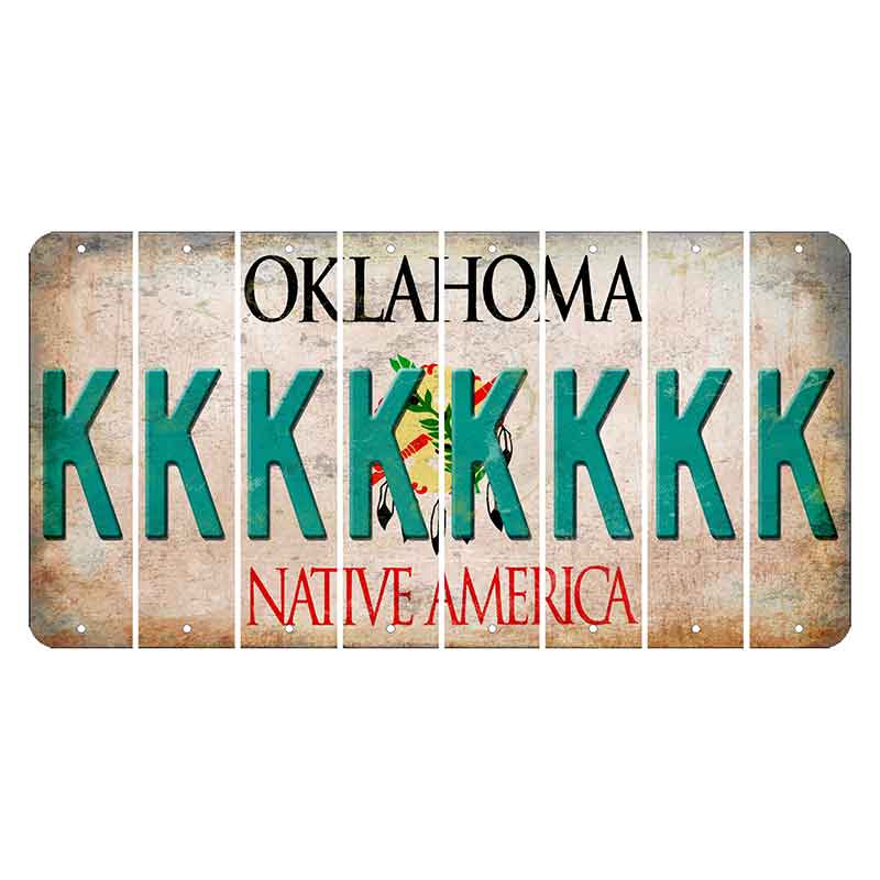 Oklahoma Osage Nation Cut License Plate Strips (Set of 8) K