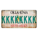 Oklahoma Osage Nation Cut License Plate Strips (Set of 8) K