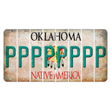Oklahoma Osage Nation Cut License Plate Strips (Set of 8) P