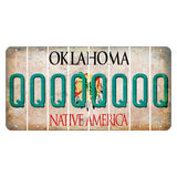 Oklahoma Osage Nation Cut License Plate Strips (Set of 8) Q