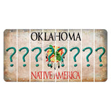 Oklahoma Osage Nation Cut License Plate Strips (Set of 8) Question Mark