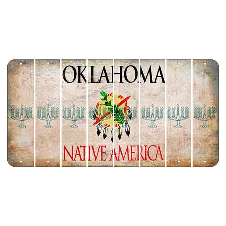 Oklahoma Osage Nation Cut License Plate Strips (Set of 8) Menorah