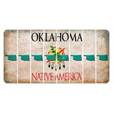 Oklahoma Osage Nation Cut License Plate Strips (Set of 8) State Silhouette