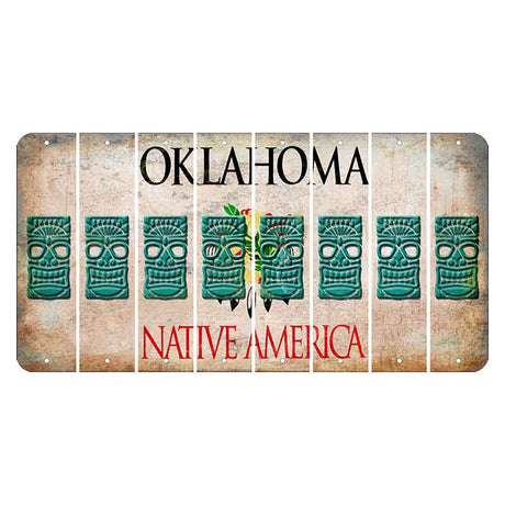Oklahoma Osage Nation Cut License Plate Strips (Set of 8) Tiki