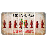 Oklahoma Osage Nation Cut License Plate Strips (Set of 8) Fire Hydrant