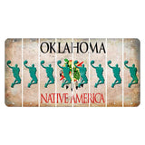 Oklahoma Osage Nation Cut License Plate Strips (Set of 8) Basketball Player