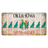 Oklahoma Osage Nation Cut License Plate Strips (Set of 8) Howling Wolf