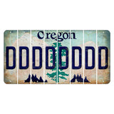 Oregon Douglas Fir Cut License Plate Strips (Set of 8) D