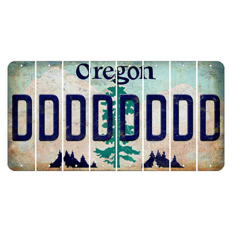 Oregon Douglas Fir Cut License Plate Strips (Set of 8) D