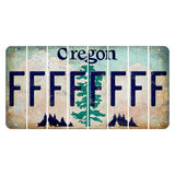 Oregon Douglas Fir Cut License Plate Strips (Set of 8) F