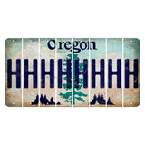 Oregon Douglas Fir Cut License Plate Strips (Set of 8) H