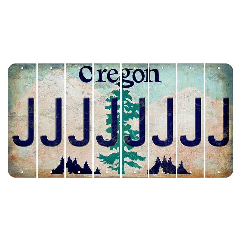 Oregon Douglas Fir Cut License Plate Strips (Set of 8) J
