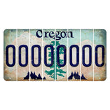 Oregon Douglas Fir Cut License Plate Strips (Set of 8) O