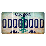 Oregon Douglas Fir Cut License Plate Strips (Set of 8) Q