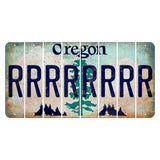 Oregon Douglas Fir Cut License Plate Strips (Set of 8) R