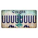 Oregon Douglas Fir Cut License Plate Strips (Set of 8) U