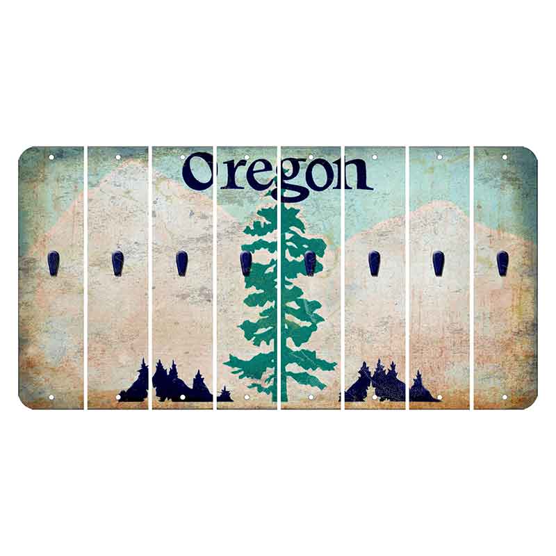 Oregon Douglas Fir Cut License Plate Strips (Set of 8) Apostrophe
