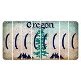 Oregon Douglas Fir Cut License Plate Strips (Set of 8) Parenthesis - Left