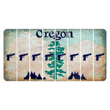 Oregon Douglas Fir Cut License Plate Strips (Set of 8) Handgun