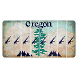 Oregon Douglas Fir Cut License Plate Strips (Set of 8) Submachine Gun