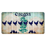 Oregon Douglas Fir Cut License Plate Strips (Set of 8) Chicken