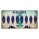 Oregon Douglas Fir Cut License Plate Strips (Set of 8) Surfboard