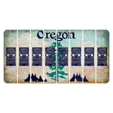 Oregon Douglas Fir Cut License Plate Strips (Set of 8) Tiki