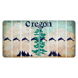 Oregon Douglas Fir Cut License Plate Strips (Set of 8) Dolphin