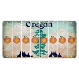 Oregon Douglas Fir Cut License Plate Strips (Set of 8) Peach