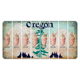 Oregon Douglas Fir Cut License Plate Strips (Set of 8) Milkshake