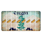 Oregon Douglas Fir Cut License Plate Strips (Set of 8) Hotdog