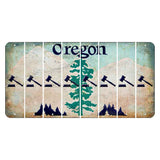 Oregon Douglas Fir Cut License Plate Strips (Set of 8) Gavel