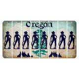 Oregon Douglas Fir Cut License Plate Strips (Set of 8) Cowgirl