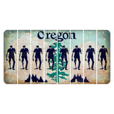 Oregon Douglas Fir Cut License Plate Strips (Set of 8) Zombie