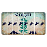 Oregon Douglas Fir Cut License Plate Strips (Set of 8) Bull Rider