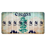 Oregon Douglas Fir Cut License Plate Strips (Set of 8) Zodiac Sign - Leo