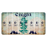 Oregon Douglas Fir Cut License Plate Strips (Set of 8) Zodiac Sign - Libra