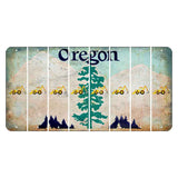 Oregon Douglas Fir Cut License Plate Strips (Set of 8) Backhoe