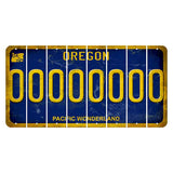 Oregon Pacific Wonderland Cut License Plate Strips (Set of 8)