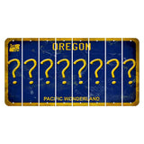 Oregon Pacific Wonderland Cut License Plate Strips (Set of 8) Question Mark