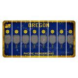 Oregon Pacific Wonderland Cut License Plate Strips (Set of 8) Pickleball