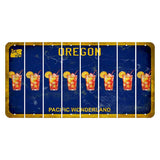 Oregon Pacific Wonderland Cut License Plate Strips (Set of 8) Cocktail