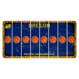 Oregon Pacific Wonderland Cut License Plate Strips (Set of 8) Basketball